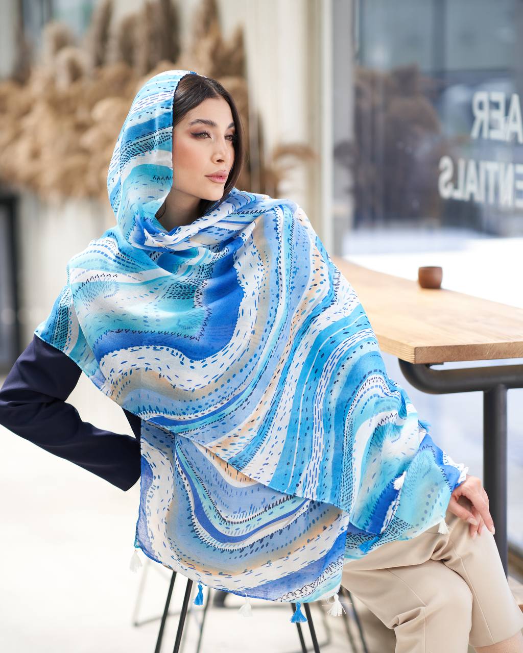 شال میشل آبی