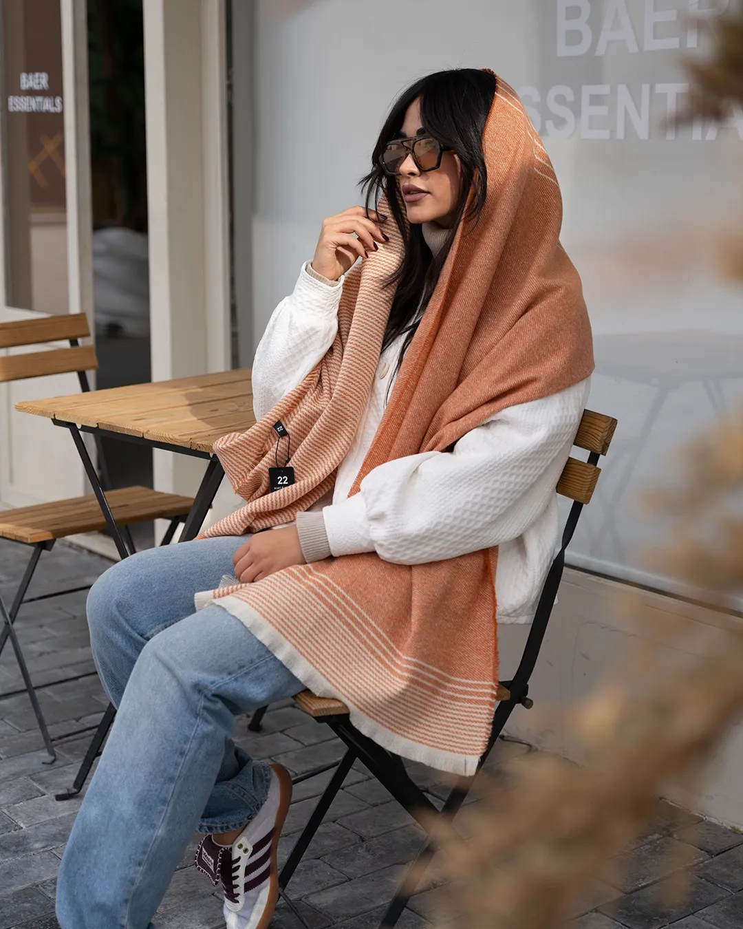 شال راه راه ریز