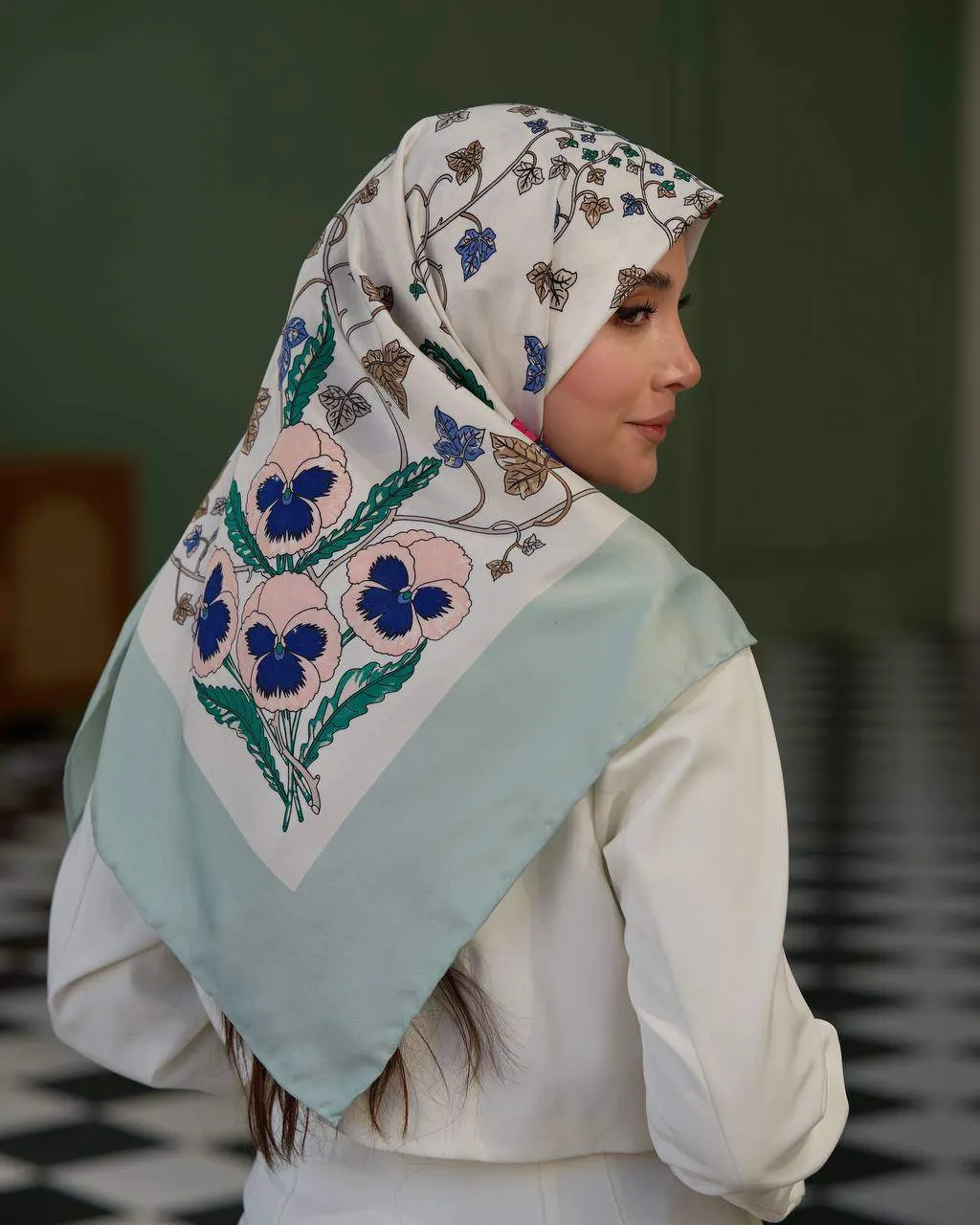 روسری ابریشم طرح گوچی