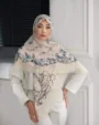 روسری نخی گلدار