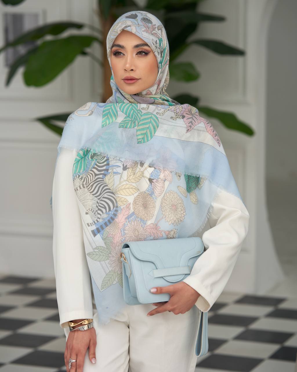 روسری نخی طاووس
