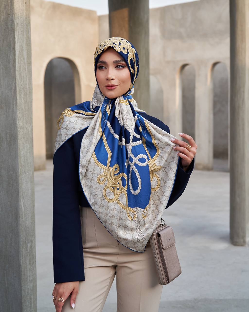 روسری ابریشم گوچی (طنابی)