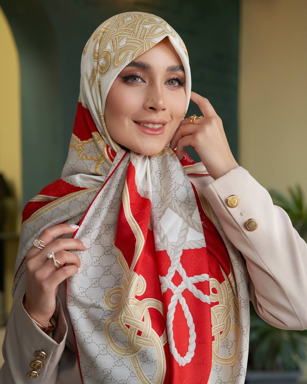 روسری ابریشم گوچی (طنابی)