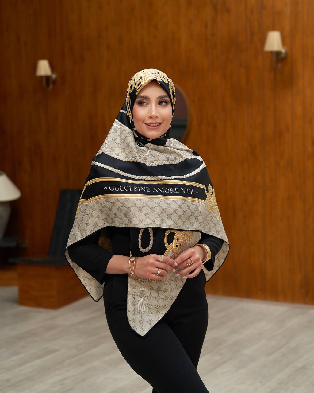 روسری ابریشم گوچی (طنابی)