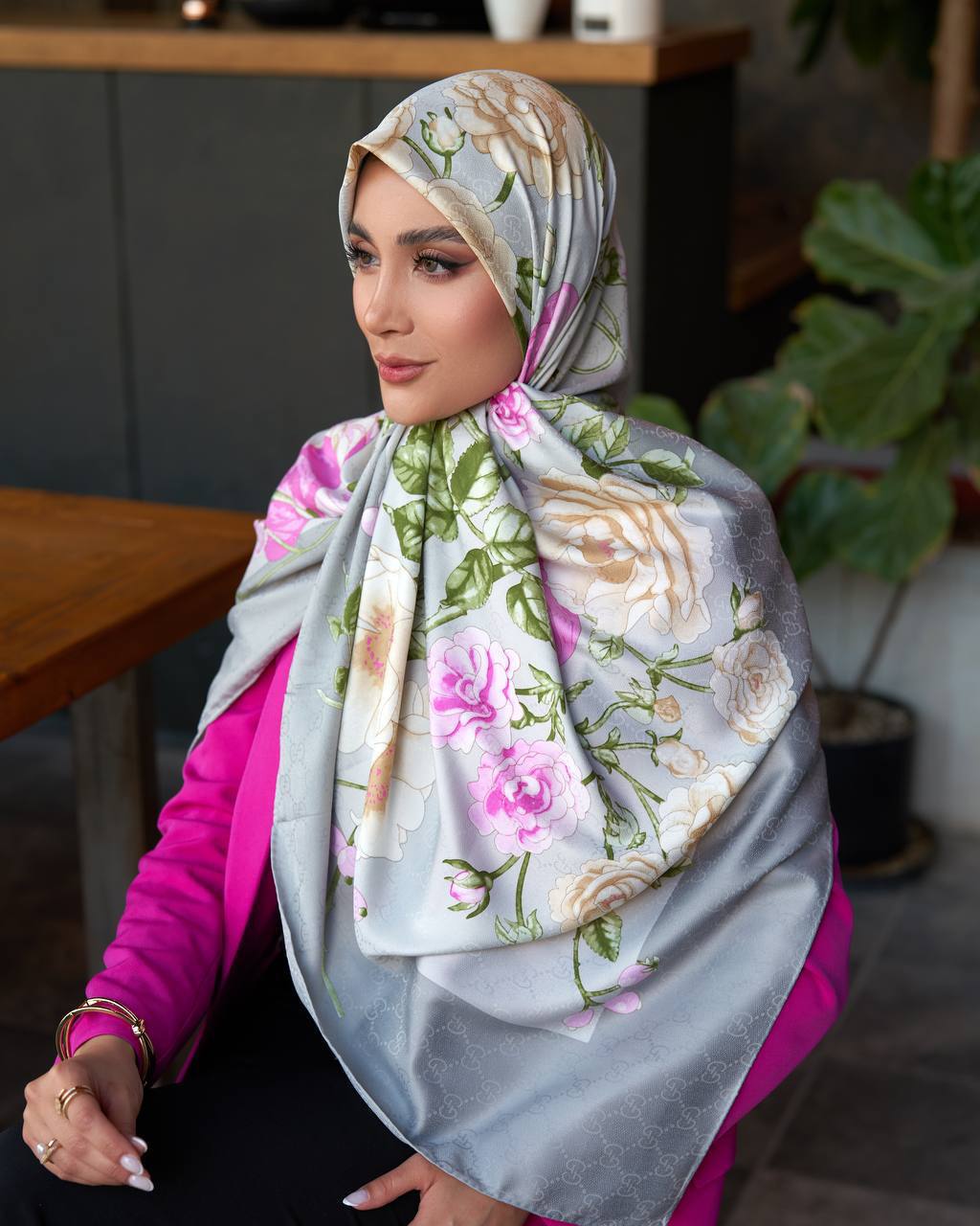 روسری ابریشم گوچی (کدو تنبل)