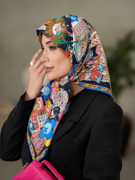 روسری ابریشم توییل LV