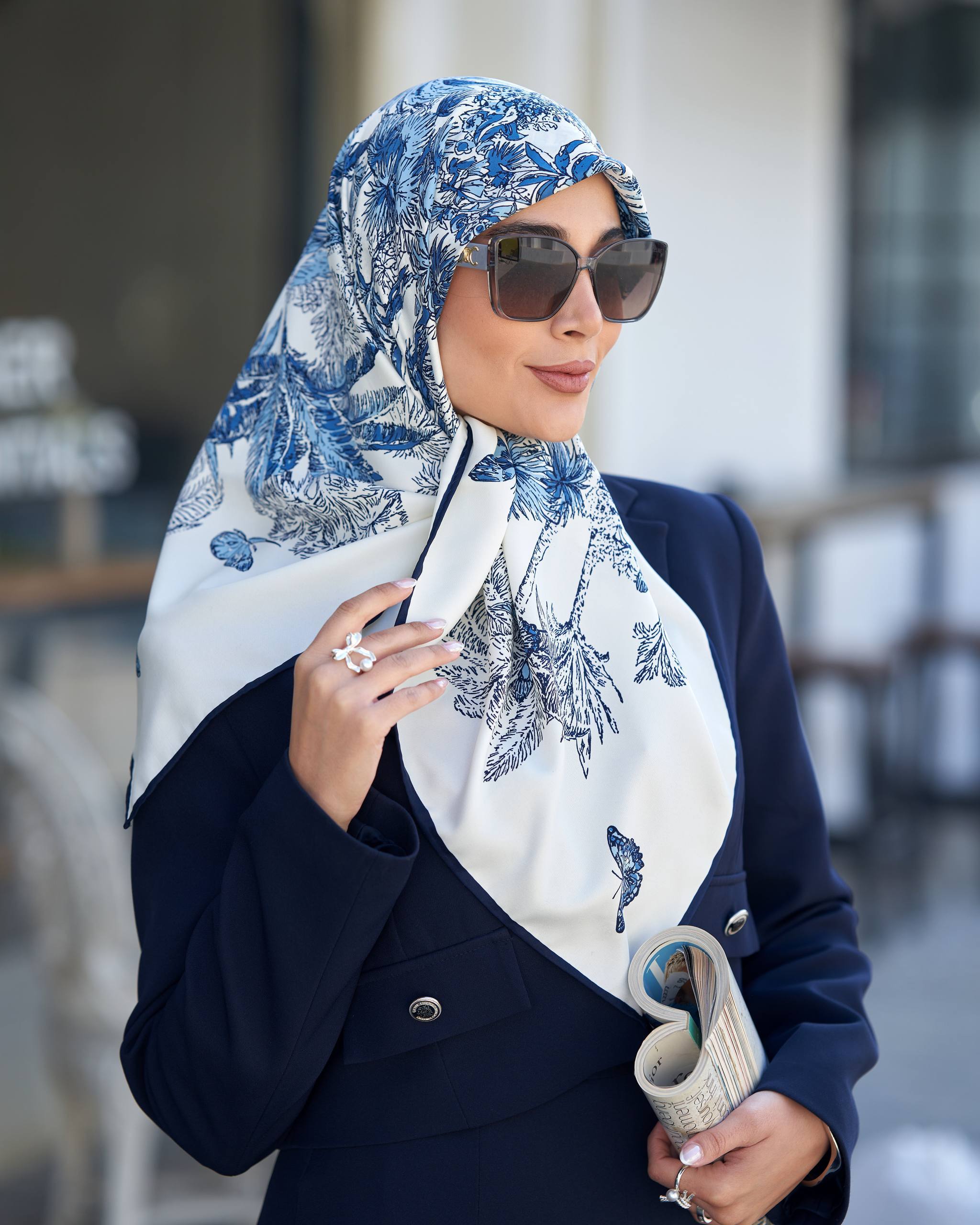 روسری ابریشم توییل کریستین دیور پروانه
