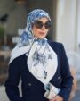 روسری ابریشم توییل کریستین دیور پروانه