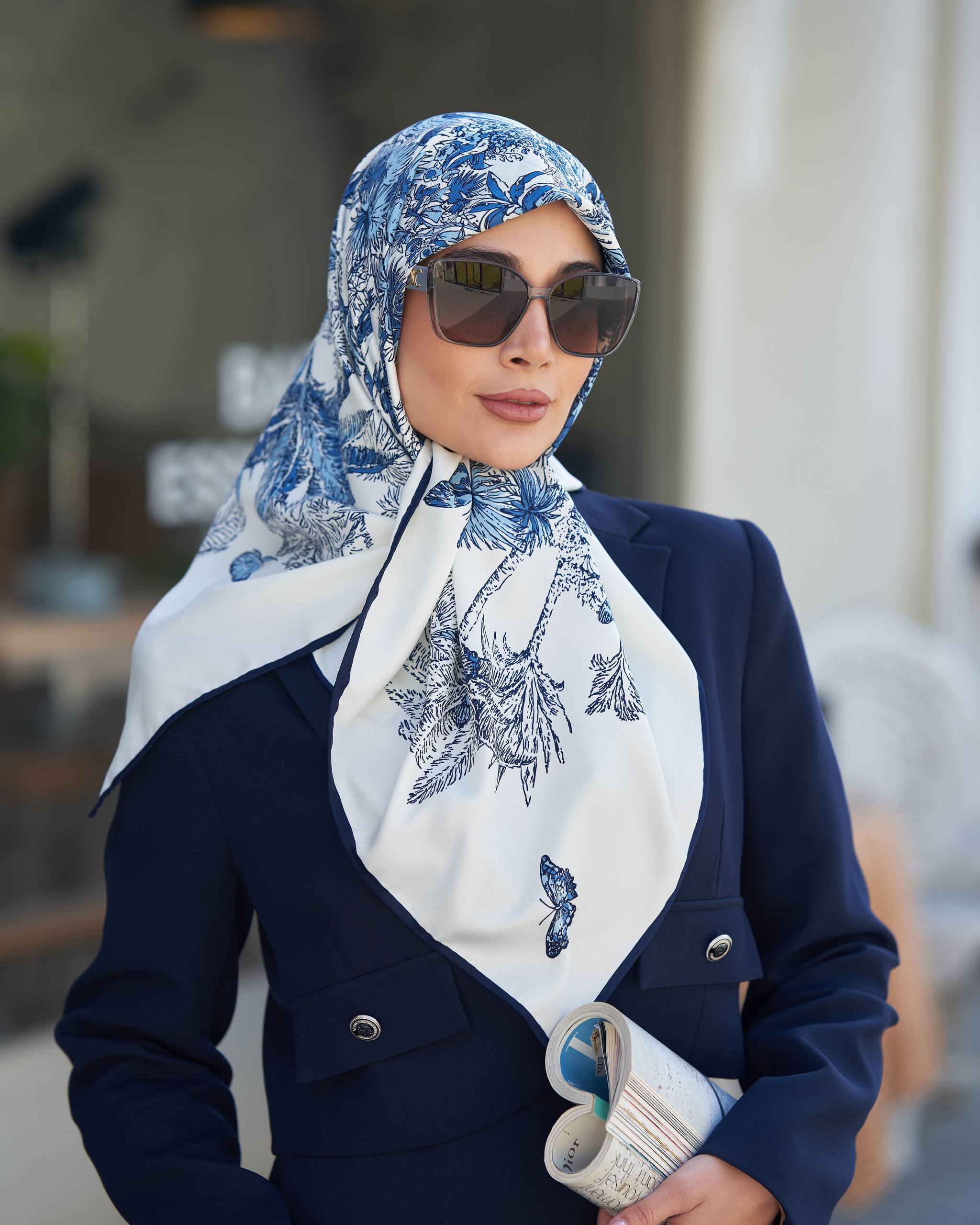 روسری ابریشم توییل کریستین دیور پروانه