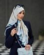 روسری ابریشم توییل ریشه سوزنی سلین