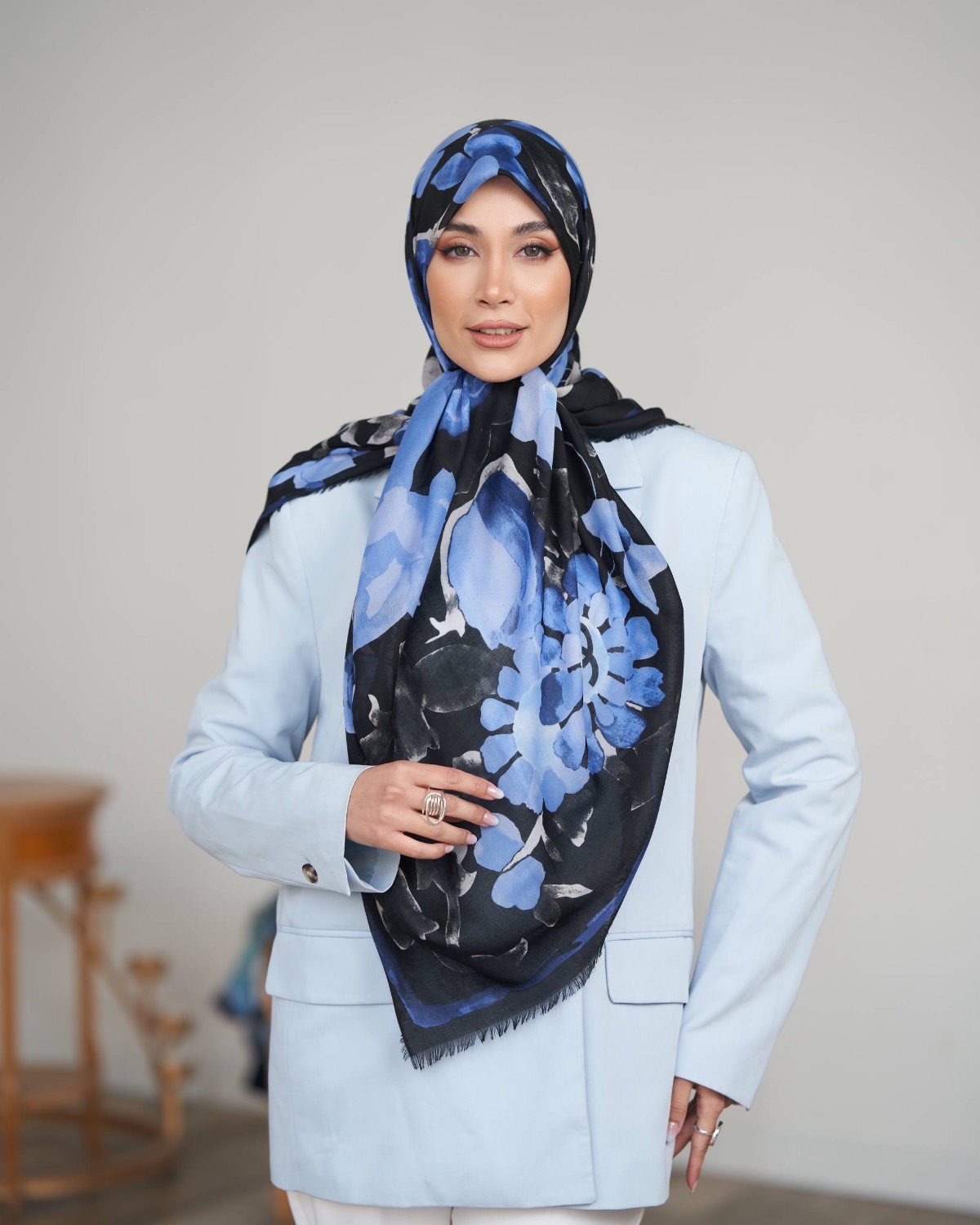 روسری نخی طرح ابر