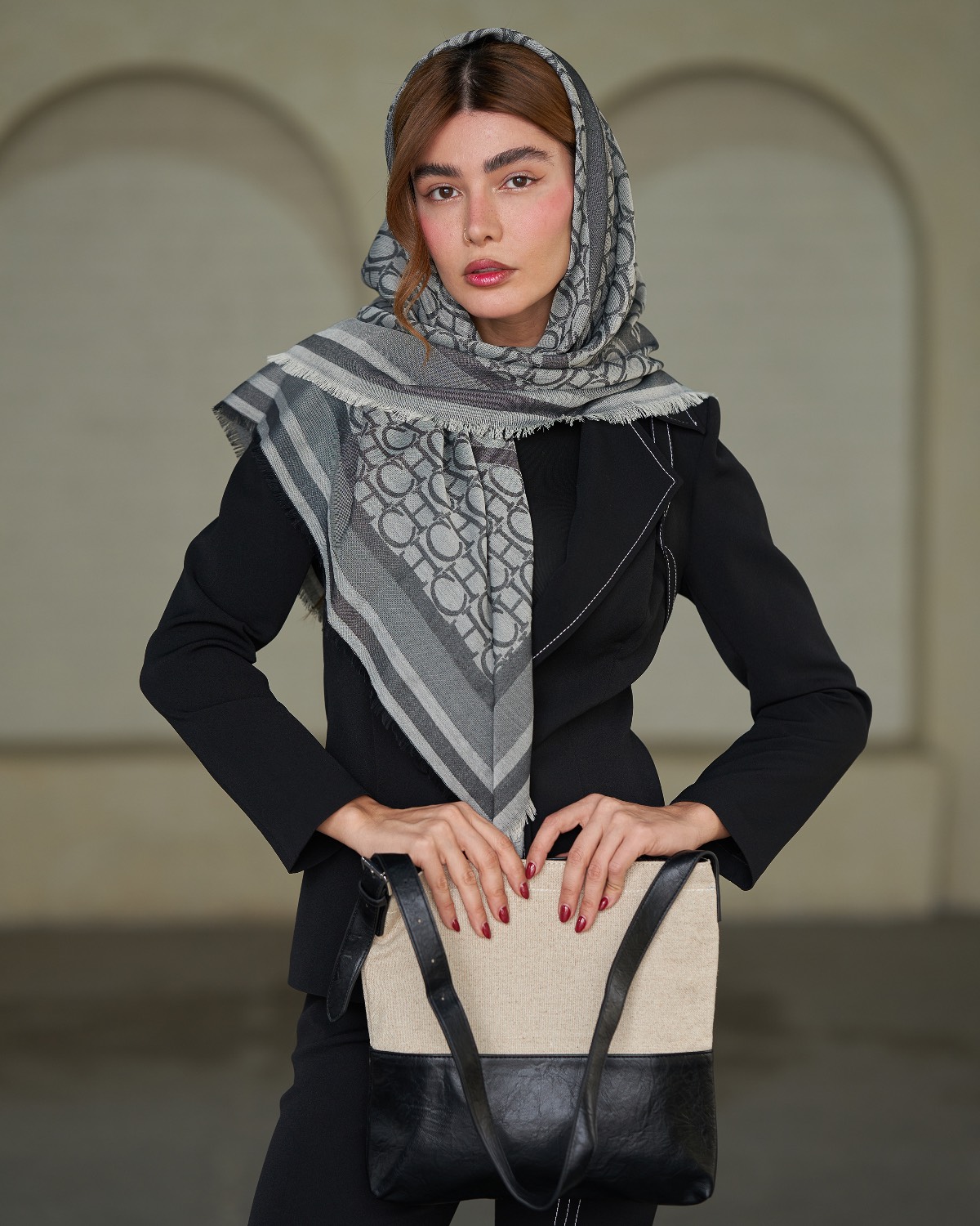روسری نخی ژاکارد CH
