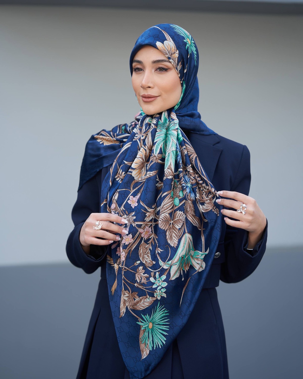 روسری ابریشم ژاکارد