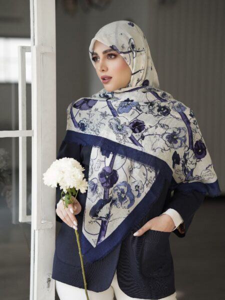 روسری نخی بنفشه