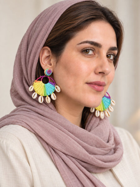 گوشواره دستساز صدفی